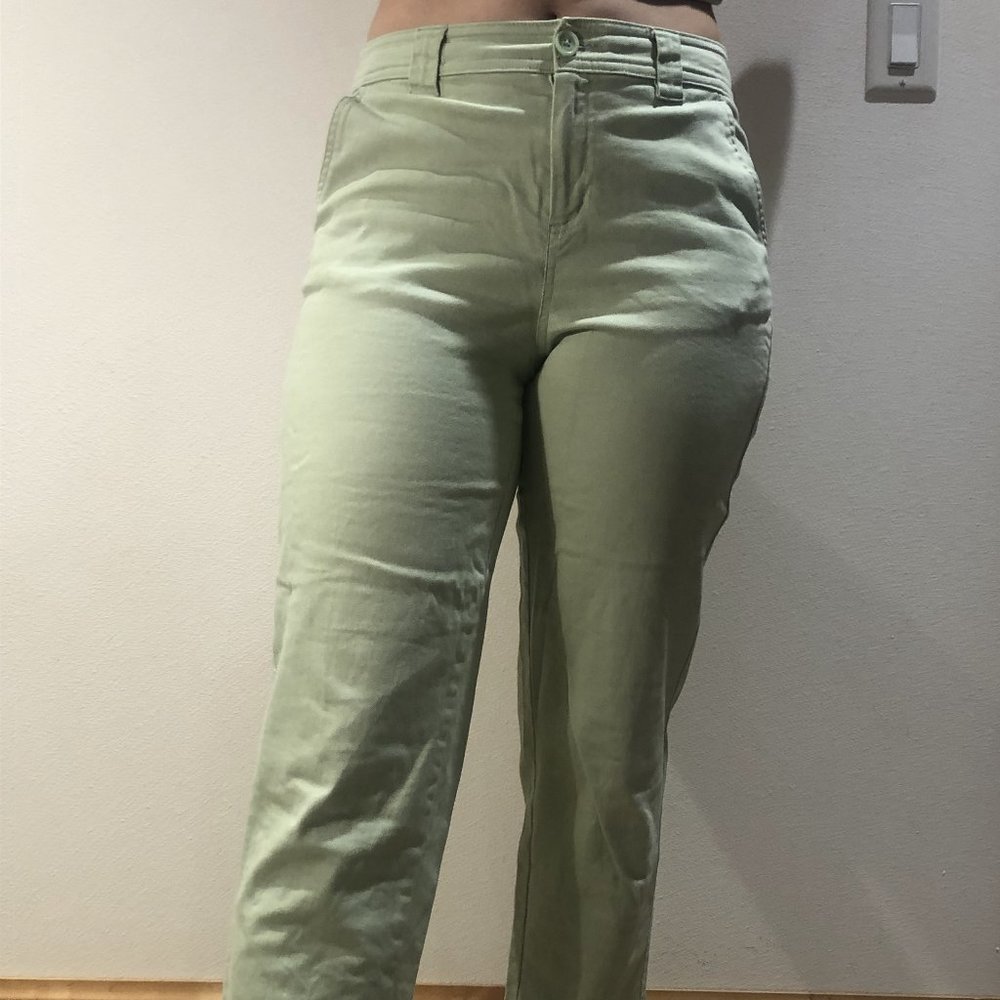 Sage Green Straight Leg Jeans